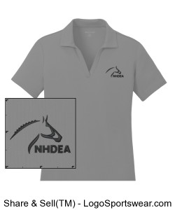 Ladie's Athletic Polo, Silver Design Zoom